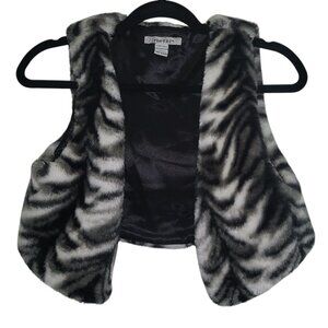 POETRY | Faux Fur OPEN Zebra Printed Costume Vest